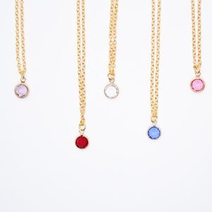 Minimalist Crystal Drop 16 inch Necklace